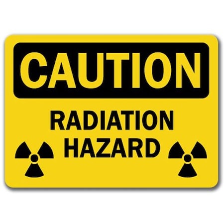 Signmission Caution Sign-Radiation Hazard with bio graphic-10in x 14in OSHA Sign, 14" H, CS-Radiation Hazard CS-Radiation Hazard